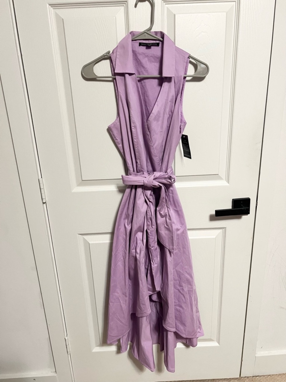 NWT Boston Proper poplin fit and flare cotton faux wrap midi dress pockets - Picture 8 of 9